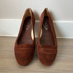 Tod’s Suede Driving Loafers Size 38.5